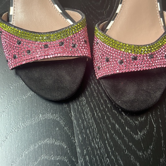 Betsey Johnson Women's 6.5 Rhinestone Watermelon Open Toe Sandals Heels NW - Picture 9 of 10